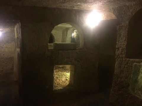 La Table de l’Agape à l’intérieur des catacombes du musée Wignacourt.