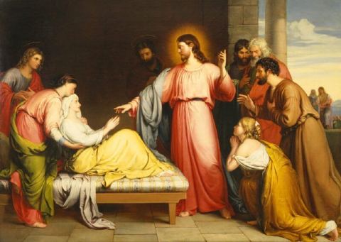 « Le Christ guérissant la belle-mère de Simon Pierre » par John Bridges