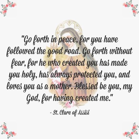 Citation de sainte Claire d’Assise