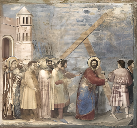 Marie rencontre Jésus sur la Via Dolorosa