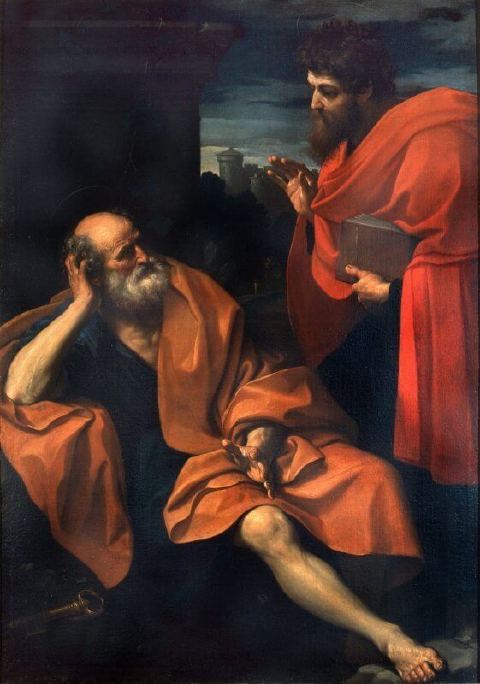 « Paul réprimande Pierre repenti » par Guido Reni