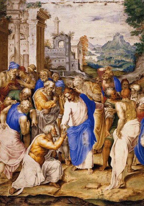 « Le Christ remettant les clefs à saint Pierre » par Bernardo Castello.