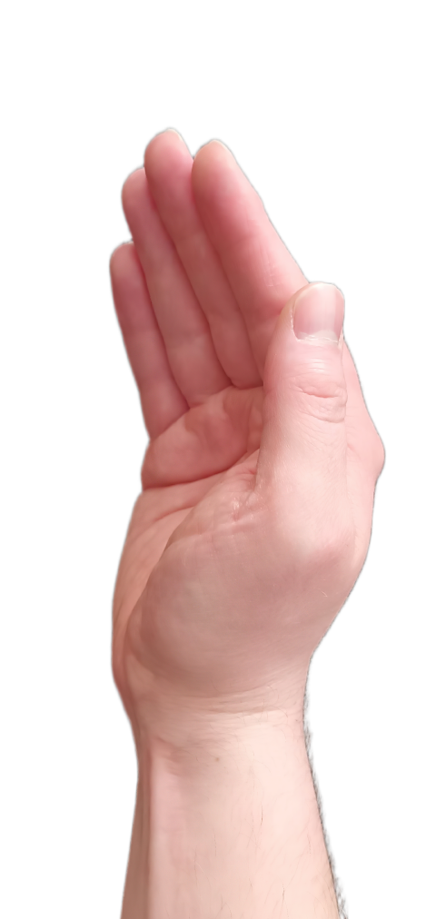 Main pour le signe de croix