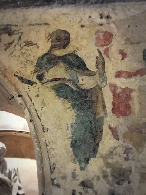 Une fresque de saint Paul à l’intérieur de sa grotte à Malte.