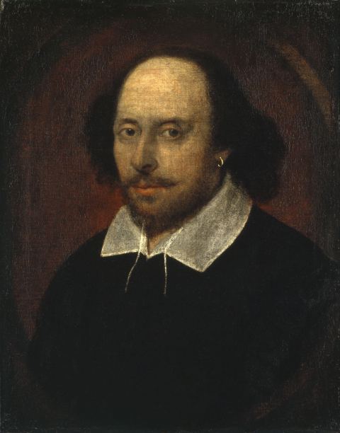 William Shakespeare dans le portrait Chandos, attribué à John Taylor, vers 1610